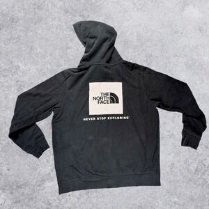 The North Face Mens Black Box Logo Hoodie Never Stop Exploring Large